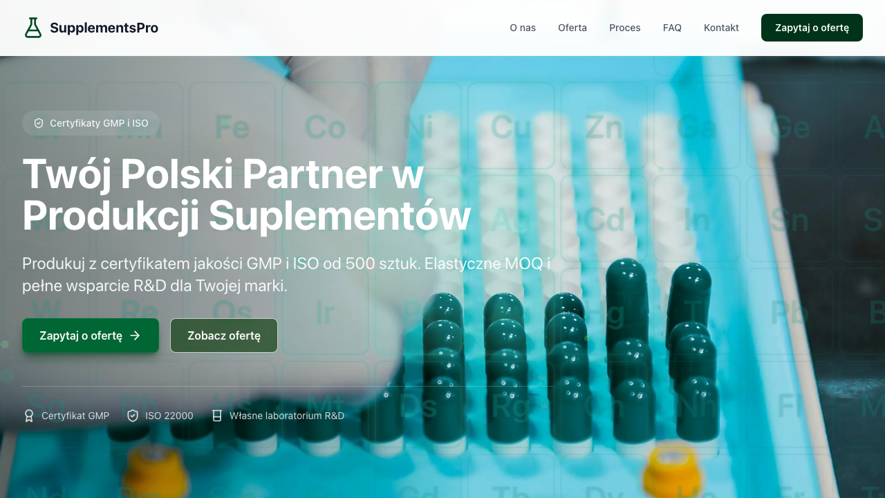 Podgląd strony: Suplements